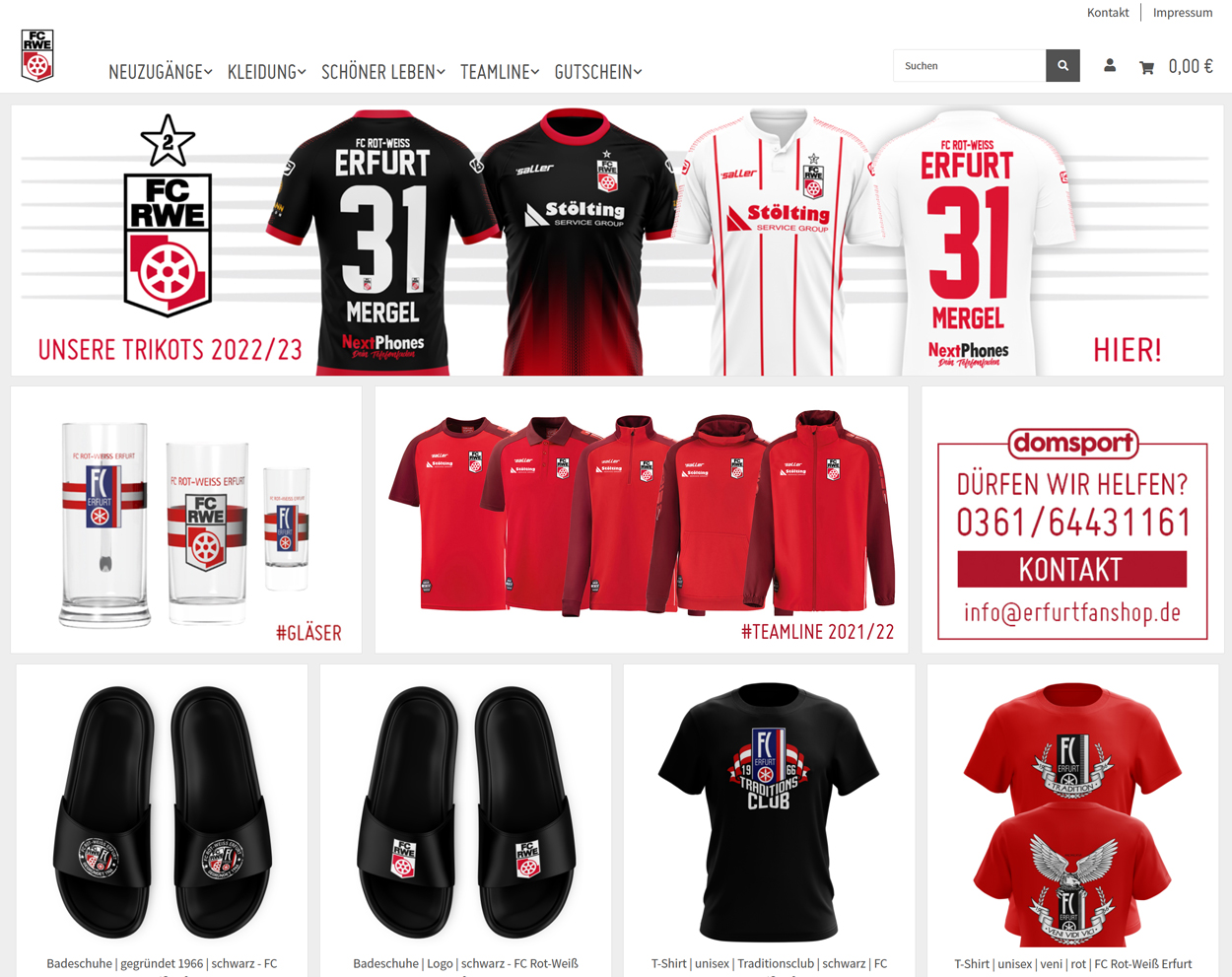Onlineshop FC Rot-Weiß Erfurt