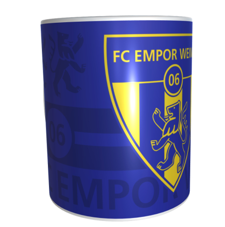 Keramiktasse blau - FC Empor Weimar 06