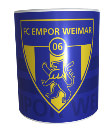 Keramiktasse blau - FC Empor Weimar 06