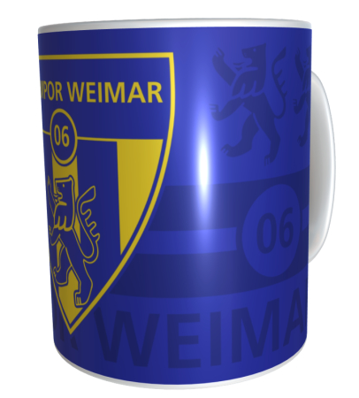 Keramiktasse blau - FC Empor Weimar 06