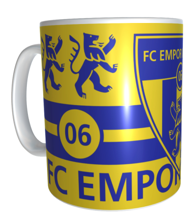 Keramiktasse gelb - FC Empor Weimar 06
