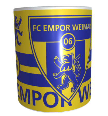 Keramiktasse gelb - FC Empor Weimar 06