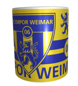 Keramiktasse gelb - FC Empor Weimar 06