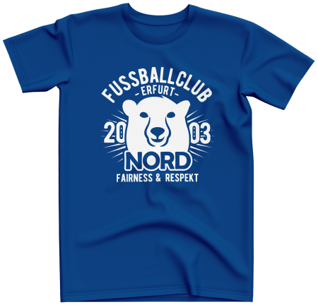 T-Shirt | Fairness & Respekt | royal  - FC Erfurt Nord