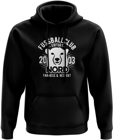 Hoodie | Fairness & Respekt | schwarz  - FC Erfurt Nord