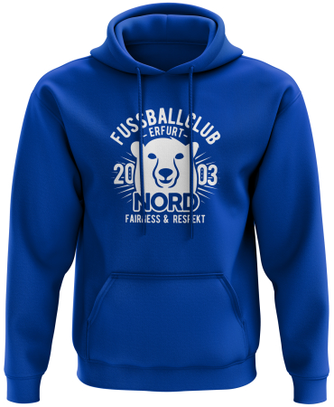 Hoodie | Fairness & Respekt | royal  - FC Erfurt Nord