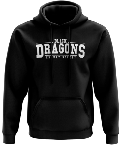 Hoodie | varsity | schwarz |  Black Dragons