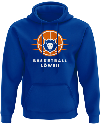 Hoodie | unisex | Basketball Löwen | royal blau