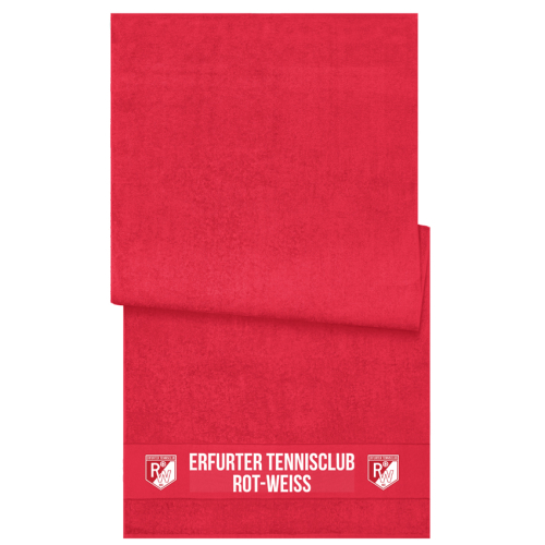 Badetuch | rot | Strandtuch - Erfurter Tennisclub Rot-Weiss