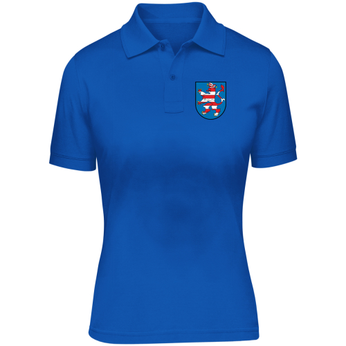 Poloshirt | Damen | royal - Landesverband Thüringer Karnevalvereine