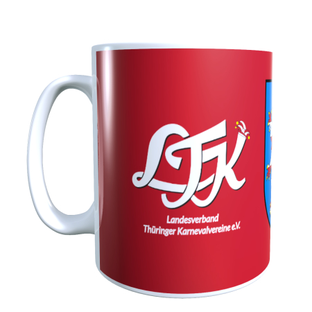 Keramiktasse | Wappen | rot -  Landesverband...