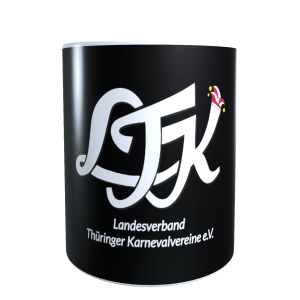 Keramiktasse | LTK only | schwarz -  Landesverband Thüringer Karnevalvereine