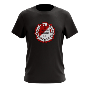 T-Shirt | 75 Jahre Traditionslogo | schwarz - SV Olympia Haßleben
