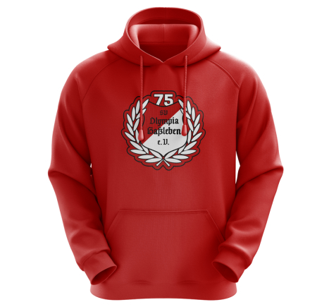 Hoodie | 75 Jahre | Traditionslogo | rot - SV Olympia...