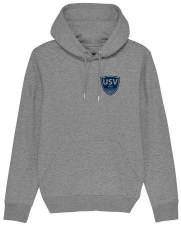 Hoodie | Logo klein | heather grey | USV Jena