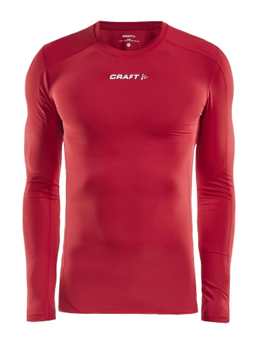 Compressionsshirt Long Sleeve | CRAFT | Pro Control Compression Tee | rot - TSV Motor Gispersleben