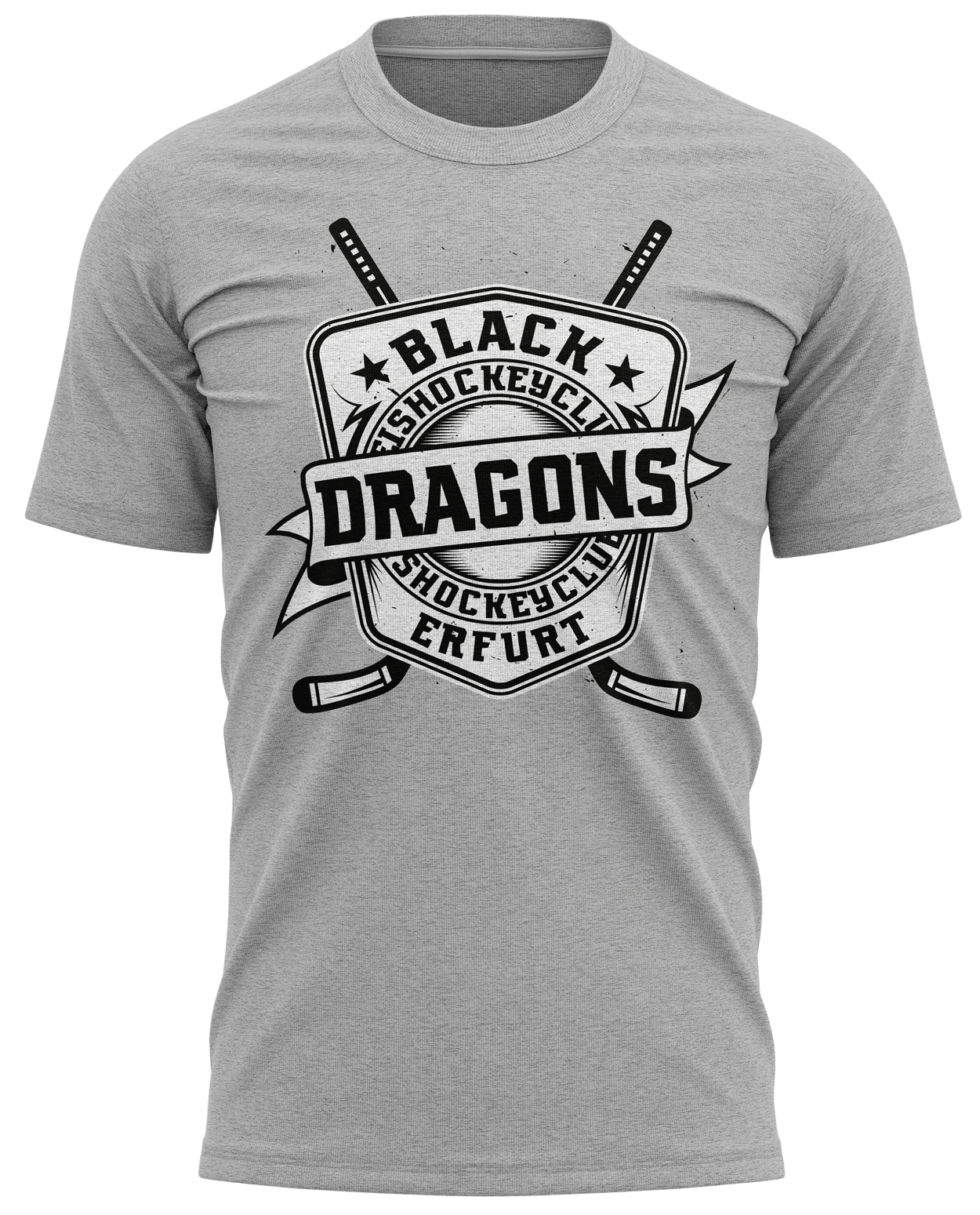TShirt Crest heather grey Black Dragons domsport