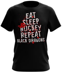 T-Shirt | eat sleep bloody | schwarz | Black Dragons