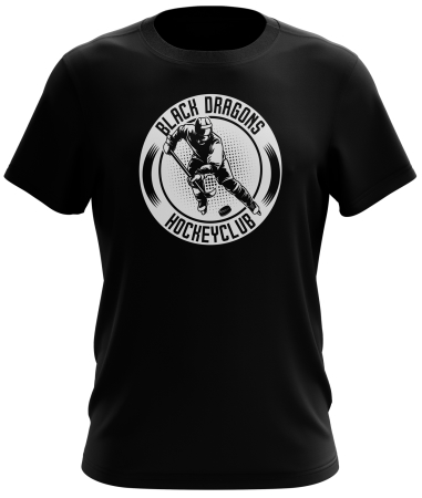 T-Shirt | Hockeyclub rund | schwarz | Black Dragons
