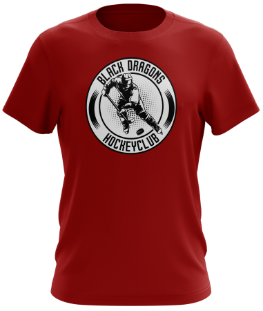 T-Shirt | Hockeyclub rund | rot | Black Dragons
