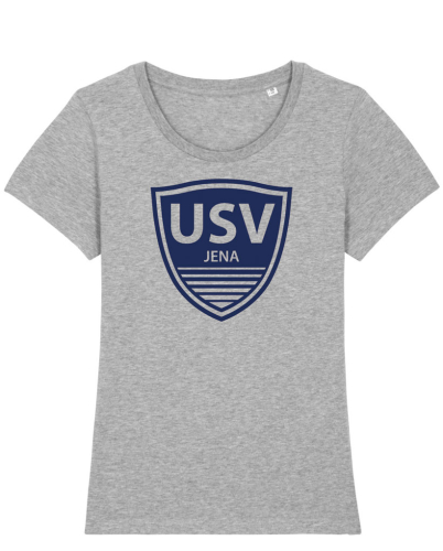 Damenshirt Logo groß | heather grey  - USV Jena