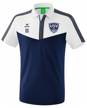 Herren | Poloshirt | weiß-navy | USV Jena