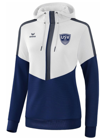 Damen | Kapuzensweatshirt | weiß-navy | USV Jena