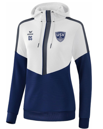 Damen | Kapuzensweatshirt | weiß-navy | USV Jena