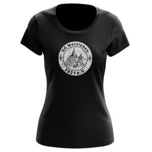 T-Shirt für Damen | Distressed Logo | schwarz - SG Merxleben 1921