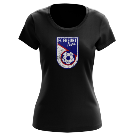 T-Shirt für Damen | Distressed Logo | schwarz - FC...