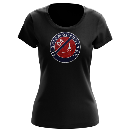 T-Shirt für Damen | Distressed Logo | schwarz - SG...