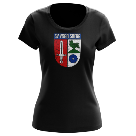 T-Shirt für Damen | Distressed Logo | schwarz - SV...