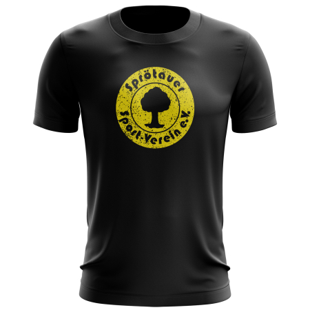 T-Shirt | Distressed Logo | schwarz -Sprötauer SV