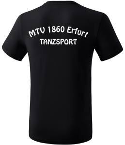 Baumwoll- T-Shirt | Herren | erima | schwarz - Tanzsport MTV 1860 Erfurt
