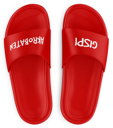 Badeschuhe | Logo | schwarz/rot | Gispi Akrobaten