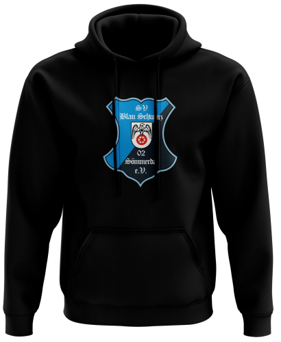 Hoodie Logo groß | schwarz | SV Blau-Schwarz 02 Sömmerda