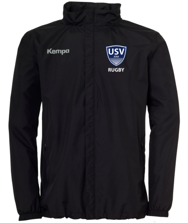 Regenjacke Unisex/Kinder | Kempa | schwarz | USV Jena Rugby