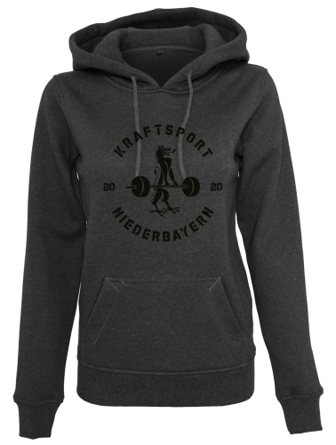 Hoodie Damen | Built your Brand | charcoal grey | Kraftsport Niederbayern e.V.