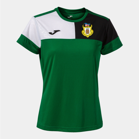 T-Shirt | Damen | JOMA Crew V | grün schwarz weiss |...