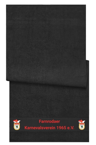 Badetuch | Strandtuch schwarz | Farnrodaer Karnevalsverein 1965 e.V.
