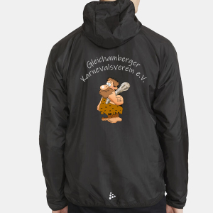 Windjacke  für Kinder/Herren | CRAFT schwarz | Gleichamberger Karnevalsverein e.V.