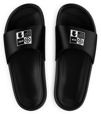 Badeschuhe | Logo | schwarz | Erfurter Schachklub