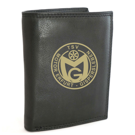 Ledergeldbörse schwarz hochkant | TSV Motor...