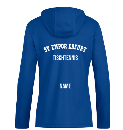 Kapuzenjacke für Damen | JAKO Power | royal | Tischtennis | SV Empor Erfurt