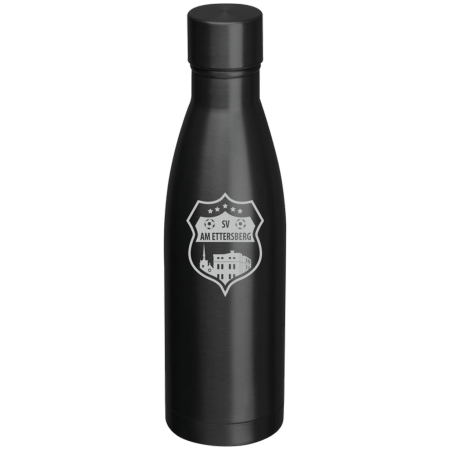 Edelstahlflasche | vakuumisoliert | matt schwarz | 500ml...