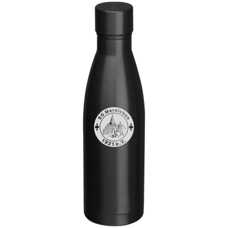 Edelstahlflasche | vakuumisoliert | matt schwarz | 500ml...