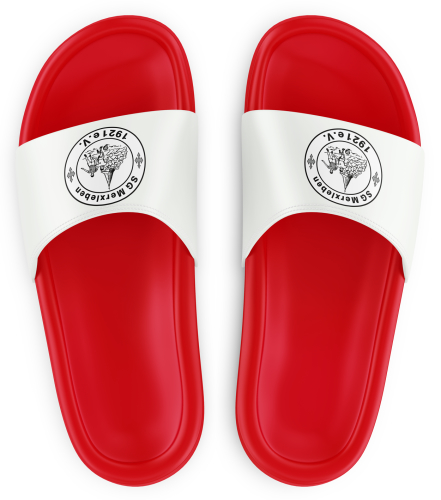 Badeschuhe | Logo | rot/weiß | SG Merxleben 1921