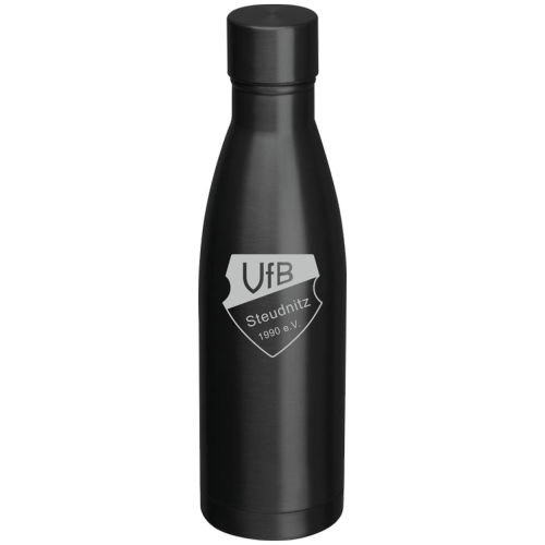 Edelstahlflasche | vakuumisoliert | matt schwarz | 500ml | VfB Steudnitz 1990 e.V.