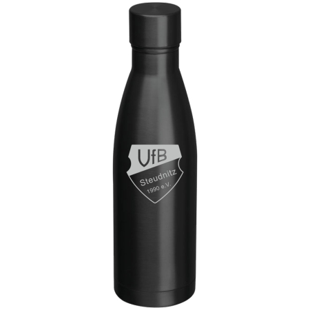 Edelstahlflasche | vakuumisoliert | matt schwarz | 500ml | VfB Steudnitz 1990 e.V.