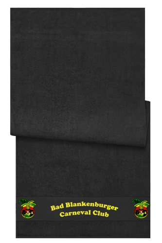 Badetuch | Logo | schwarz | Bad Blankenburger Carneval Club